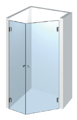 Sprchové kúty - päťuholníkové - dvere do sprchy a sprchové zásteny na mieru - VAK