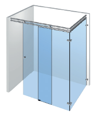 Rohové sprchové kúty sklenené dvere posuvné na mieru - VAK