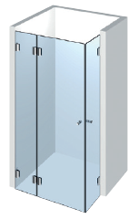 Rohové sprchové kúty sklenené dvere a zásteny na mieru - VAK
