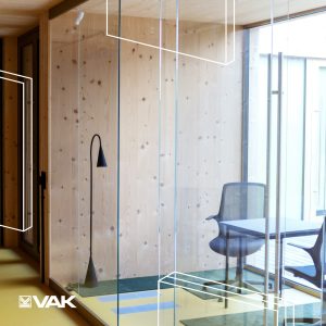Sklenené steny, priečky a dvere na mieru VAK