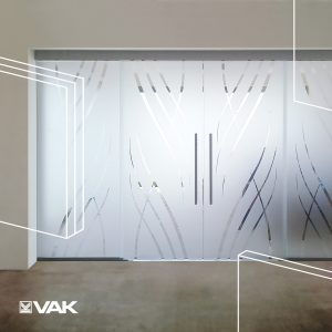 Sklenené dvere posuvné na miru v interiéri - VAK
